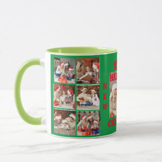 CANECA FOTO DE CHEIO FUNNADO COLLAGE MERRY NATMAS 2 VERDE