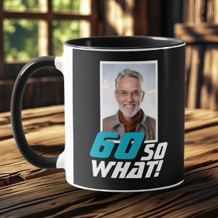 Caneca Foto de Citação Divertida 60 e Daí para Aniversári