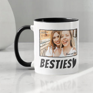 Caneca Foto de Melhor Amiga BFF Comic Simples Moderna