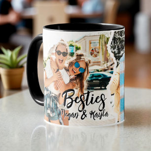Caneca Foto de Melhores Amigas BFF Grunge Moderna e Desco