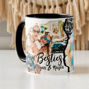 Caneca Foto de Melhores Amigas Modernas Grunge BFF