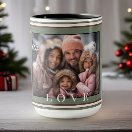 Caneca Foto de Natal da Tipografia Moderna Simples
