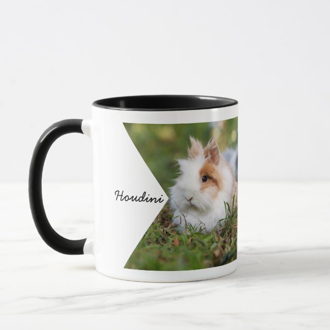 Caneca Foto de nome de animal de estimação de família de  (Esquerda)