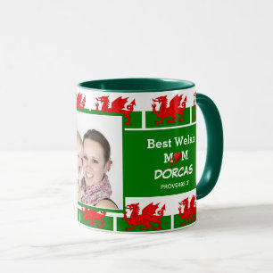 Caneca Foto de Sinalizador Personalizado de MÃE WELSH da 