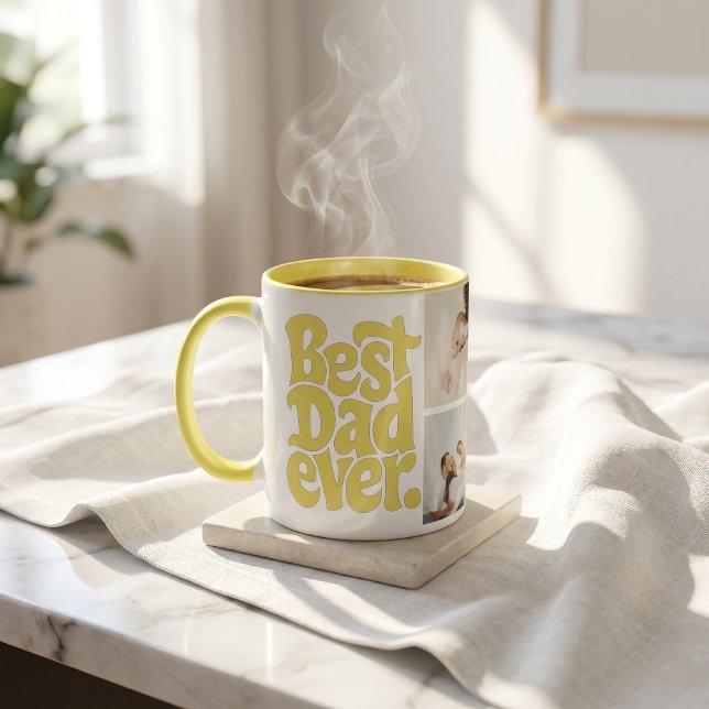 Caneca Foto do Melhor Pai de Cachorro Moderno (Criador carregado)