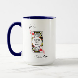Caneca Foto do pai, Pai do Rei dos Corações