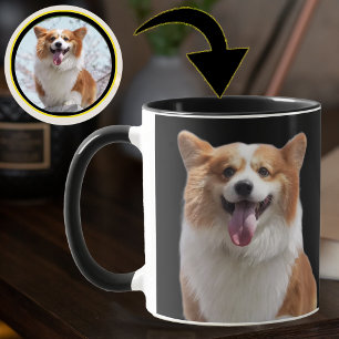 Caneca Foto do seu cachorro cor personalizada presente fo