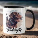 Caneca Foto e nome da tipografia Legal simples e moderna<br><div class="desc">Esta design simples e moderna é composta por uma tipografia moderna e simples de escrita lúdica. Adicione fotos personalizadas.</div>