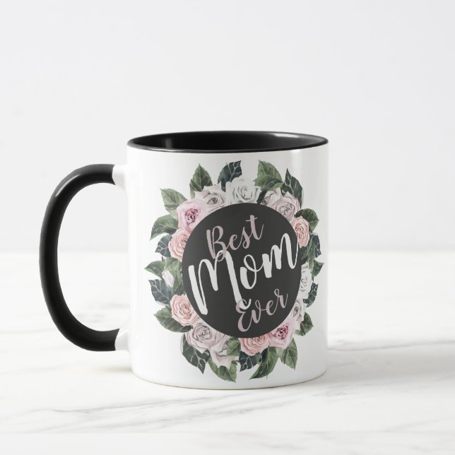Caneca Foto Floral da Melhor Mãe (Esquerda)