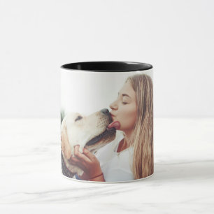 Caneca Foto Moderna de Beijo de Petinho Adorável