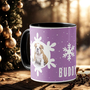 Caneca Foto Nome do Animal de Estimação Floco de Neve Rox