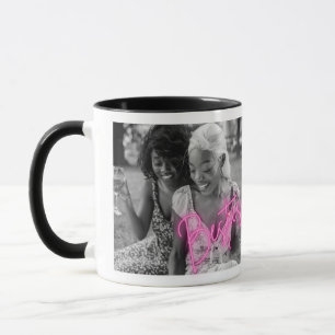 Caneca Foto personalizada "Besties" em preto e branco