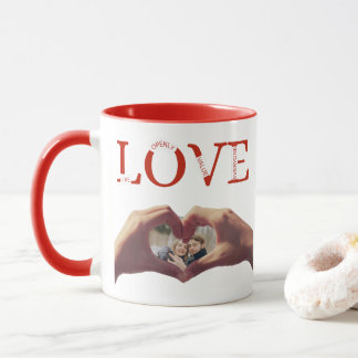 Caneca Foto Personalizada com Acrônimo de AMOR