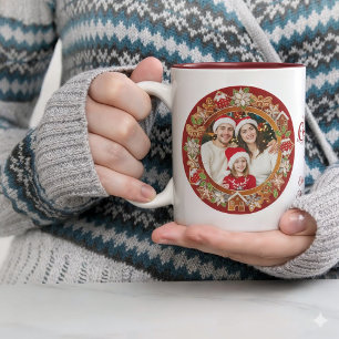 Caneca Foto Personalizada da Família - Feliz Natal