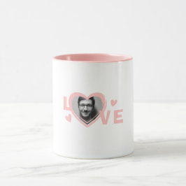Caneca Foto personalizada da forma de amor
