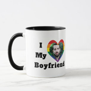 Caneca Foto personalizada de orgulho gay LGBTQ que amo me