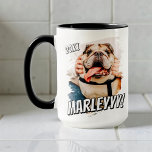Caneca Foto personalizada de Pet personalizada do Modern<br><div class="desc">Este design simples e clássico é composto por tipografia serif e adiciona uma foto personalizada do seu animal de estimação.</div>