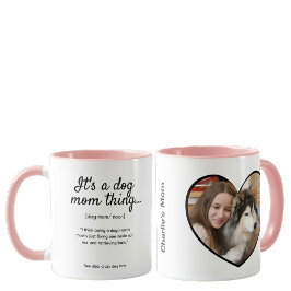 Caneca Foto personalizada do cão do dia das mães e citaçã