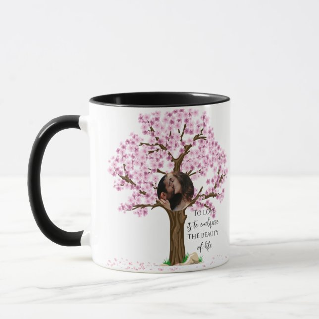 Caneca Foto personalizada do Casal gráfico (Esquerda)