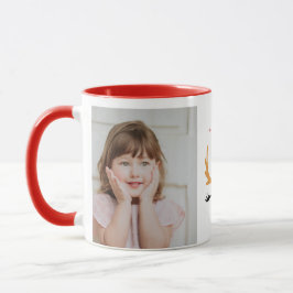 Caneca Foto personalizada do Natal Vermelho e Bonito
