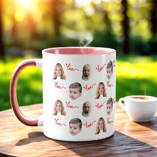 Caneca Foto personalizada do rosto da família   Face Fami