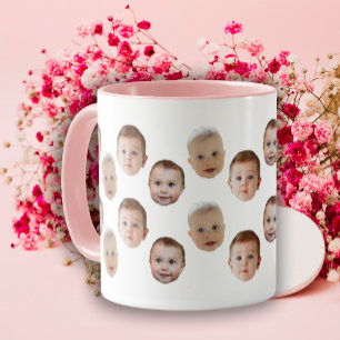 Caneca Foto personalizada do rosto do bebê customizada