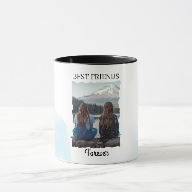 Caneca Foto personalizada dos melhores amigos do mundo (Centro)