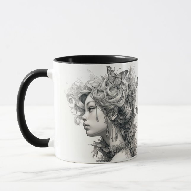 Caneca Foto personalizada e personalizada moderna e elega (Esquerda)
