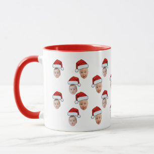 Caneca Foto personalizada engraçada Foto do Papai Noel Há