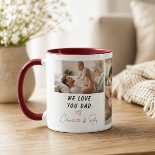 Caneca Foto Personalizada Nós Amamos Você, Papai   Dia do