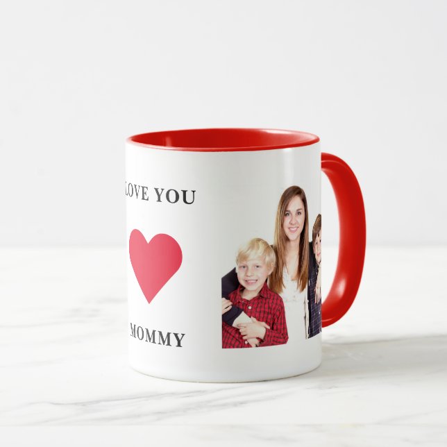 Caneca Foto Personalizada Personalizada da Família Ama Vo (Frente Esquerda)
