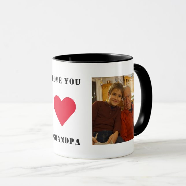 Caneca Foto Personalizada Personalizada Que Te Ama Vovô (Frente Esquerda)