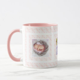 Caneca Foto personalizada Pink Padrão Dia da Mãe Mamãe