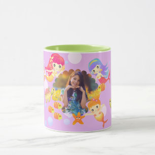 Caneca Foto rosa Sereia