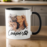 Caneca Foto: Simple Modern Legal Typografia Name<br><div class="desc">Esta design simples e moderna é composta por uma tipografia moderna e simples de escrita lúdica. Adicione fotos de animais de estimação personalizadas.</div>