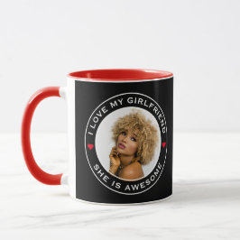 Caneca Foto Texto Coração Eu Amo Minha Namorada Incrível