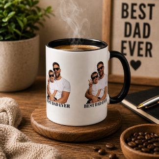 Caneca Foto Transparente Personalizada do Melhor Pai do M