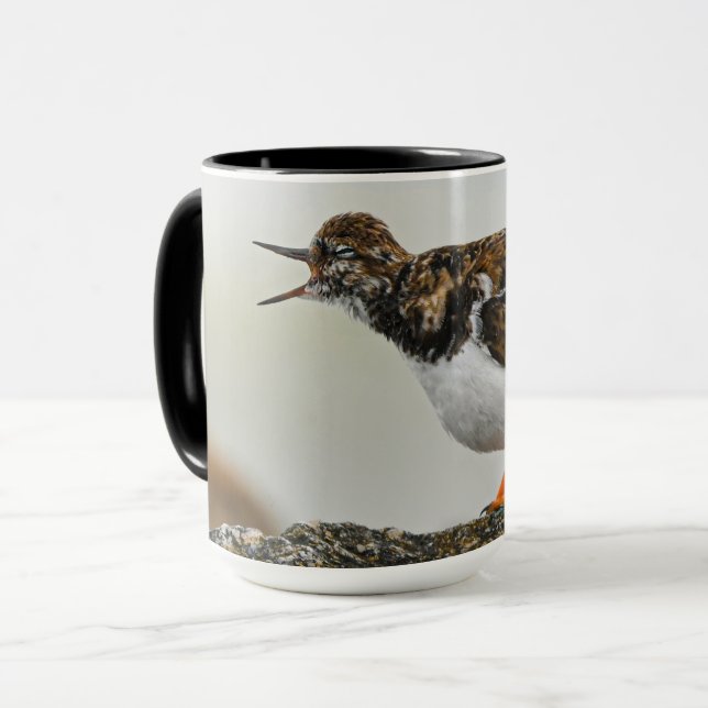 Caneca Fotografia Cute Dramática Ruddy Turnstone Georgia (Frente Esquerda)