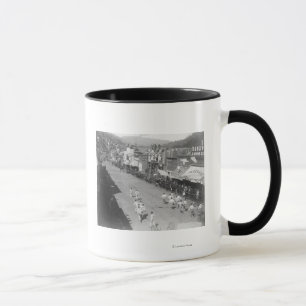 Caneca Fotografia da raça da equipe da mangueira do