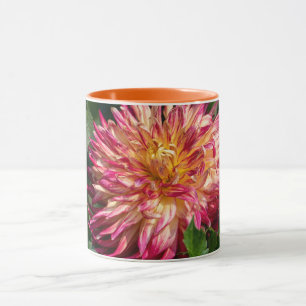 Caneca Fotografia de Crisântemo Laranja, Beleza Canadense