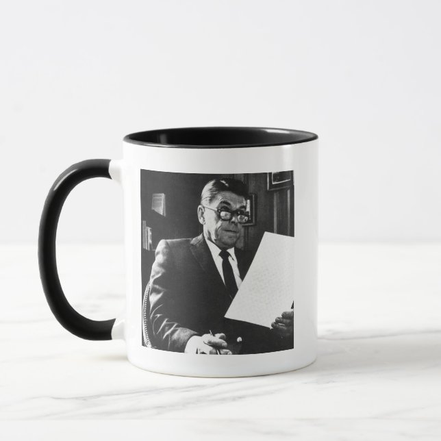 Caneca Fotografia de Ronald Reagan (Esquerda)