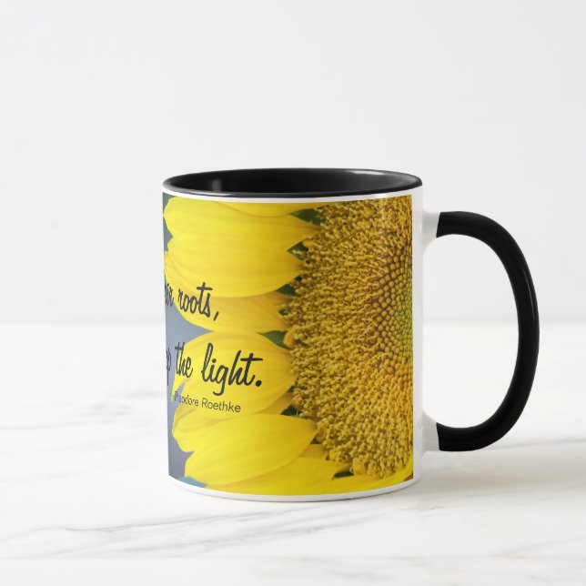 Caneca Fotografia Personalizada de Fechamento de Girassol (Direita)