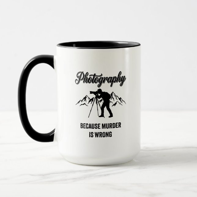 Caneca Fotografia Porque Assassinato é Errado — Presente  (Esquerda)