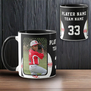 Caneca Fotografias do Número de Jogador de Basebol 2