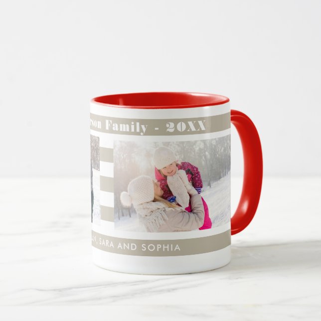 Caneca Fotografias Familiares Personalizadas I Modern Tan (Frente Esquerda)