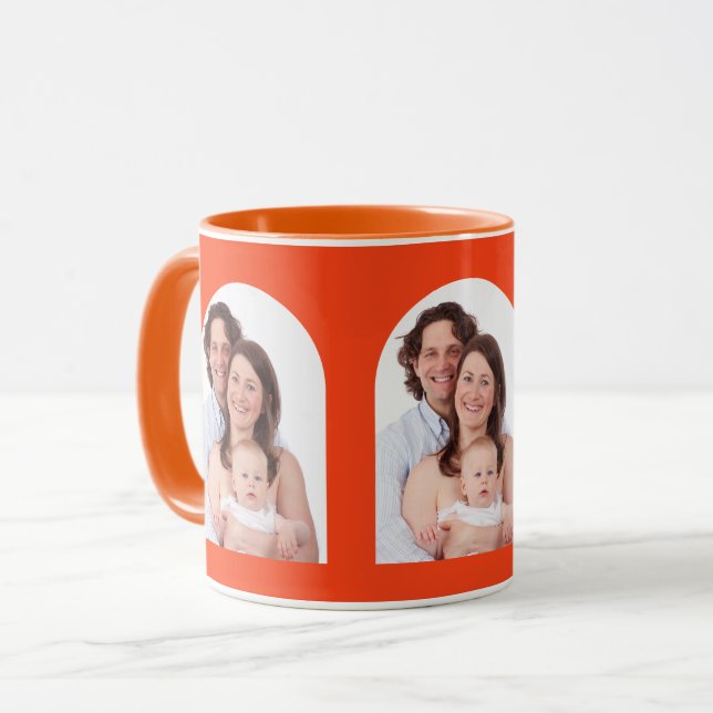 Caneca Fotografias Personalizadas da Família Arch 3 (Frente Esquerda)