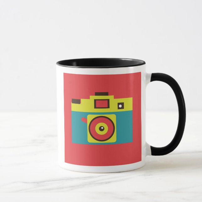 Caneca Fotógrafo Colorido da Câmera CMYK Lomo (Direita)