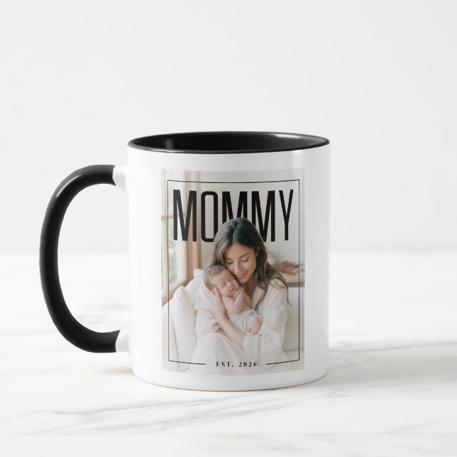 Caneca FotoPop Mamãe Est Ano Foto Personalizada (Esquerda)