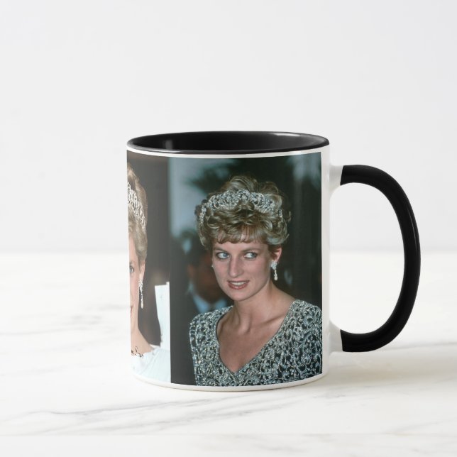 Caneca Fotos da princesa Diana Tiara 3x de HRH (Direita)