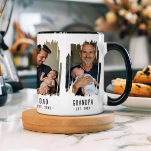 Caneca Fotos e Anos de Marcos do Vovô Presente de Texto P